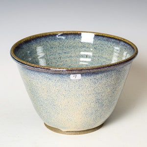 Ceramic Bowl in Blue & White Glaze, Stoneware Cozy Ramen Soup Cereal Serving Bowl 9