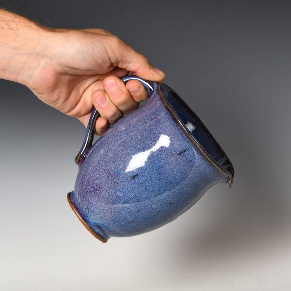 Stoneware Pitcher | Ceramic Flower Vase | Blurple Glaze #32