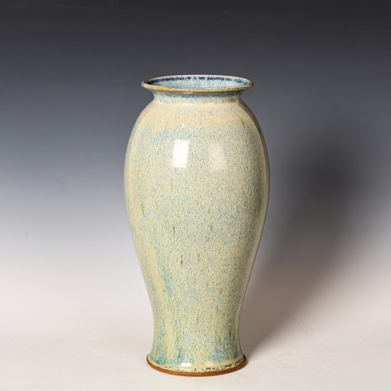 Stoneware Flower Vase | Blue & White Glaze #24