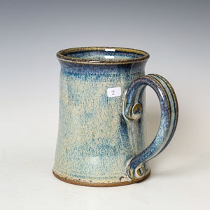 Ceramic Mug in Blue Glaze, Stoneware Pottery Coffee / Tea Cup 2