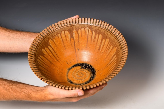 Ceramic Serving | Decorative Bowl | Yellow Ash Glaze #11
