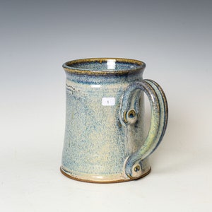 Ceramic Mug in Blue Glaze, Stoneware Pottery Coffee / Tea Cup 1