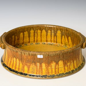 Casserole Dish in Yellow Ash Glaze, Large Stoneware Crock, Ceramic Lasagna Pan Pottery Bakeware image 4