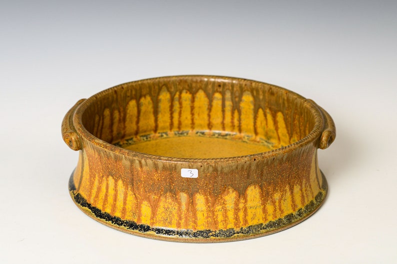 Casserole Dish in Yellow Ash Glaze, Large Stoneware Crock, Ceramic Lasagna Pan Pottery Bakeware image 4