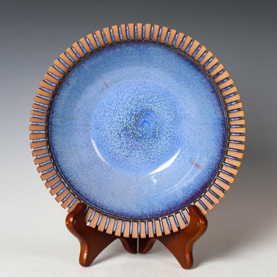 Stoneware Platter, Functional Ceramic Pottery Wall Hanging, Food Safe Plate #33