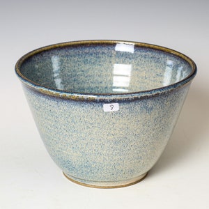 Ceramic Bowl in Blue & White Glaze, Stoneware Cozy Ramen Soup Cereal Serving Bowl 8