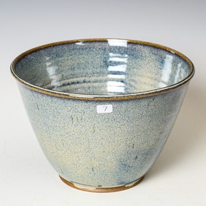Ceramic Bowl in Blue & White Glaze, Stoneware Cozy Ramen Soup Cereal Serving Bowl 7