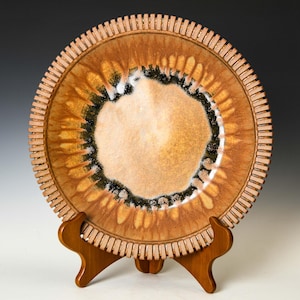Display Platter, Ceramic Pottery Wall Hanging, Original Living Room Functional Art #7