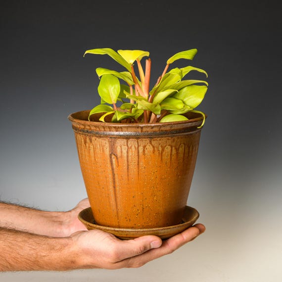 Ceramic Planter with Drainage Holes, Stoneware Plant Pot #560