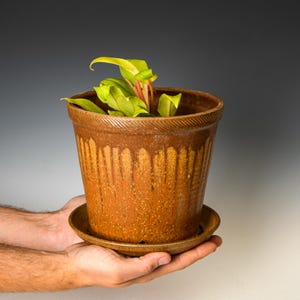 Ceramic Planter with Drainage Holes, Stoneware Plant Pot #568