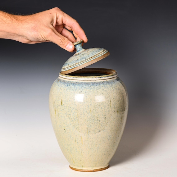 Stoneware Stash Jar, Ceramic Canister, Urn #4