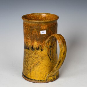 Ceramic Large Mug in Yellow Ash Glaze, Stoneware Pottery Mug image 5