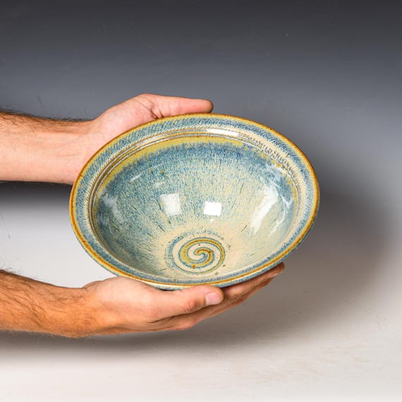 Ceramic Serving | Decorative Bowl | Blue & White Glaze #12
