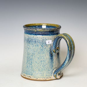Ceramic Mug in Blue Glaze, Stoneware Pottery Coffee / Tea Cup 4