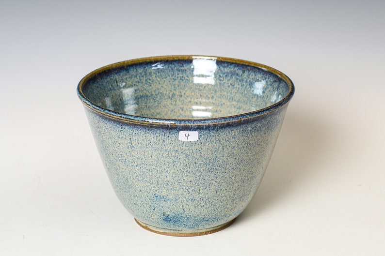 Ceramic Bowl in Blue & White Glaze, Stoneware Cozy Ramen Soup Cereal Serving Bowl 4