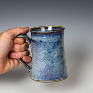 Ceramic Mug in Blue Glaze, Stoneware Pottery Coffee / Tea Cup image 1
