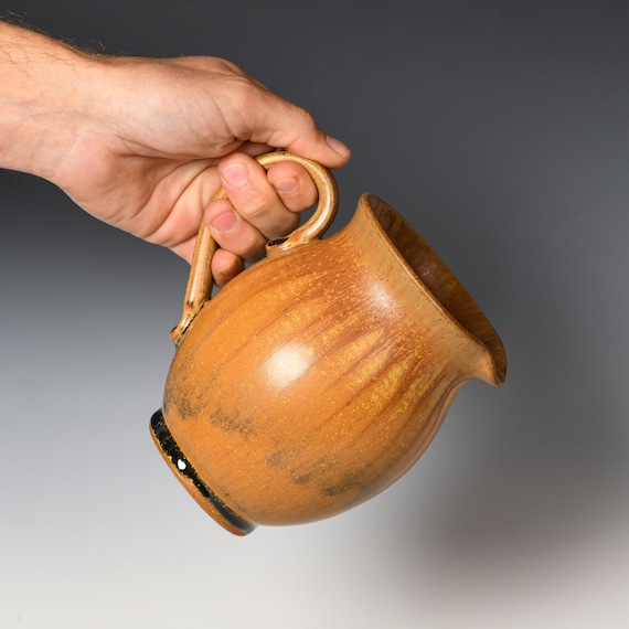 Stoneware Pitcher | Ceramic Flower Vase | Ash Glaze #31