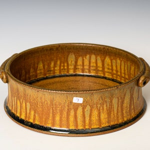 Casserole Dish in Yellow Ash Glaze, Large Stoneware Crock, Ceramic Lasagna Pan Pottery Bakeware image 8