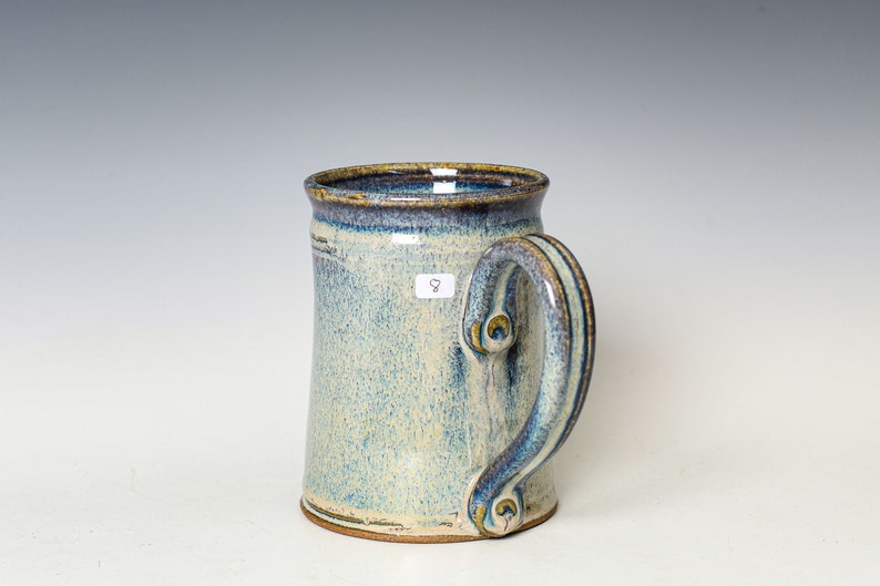 Ceramic Mug in Blue Glaze, Stoneware Pottery Coffee / Tea Cup 8