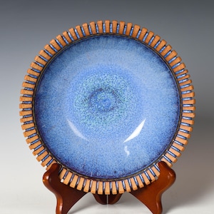 Stoneware Platter, Functional Ceramic Pottery Wall Hanging, Food Safe Plate #31
