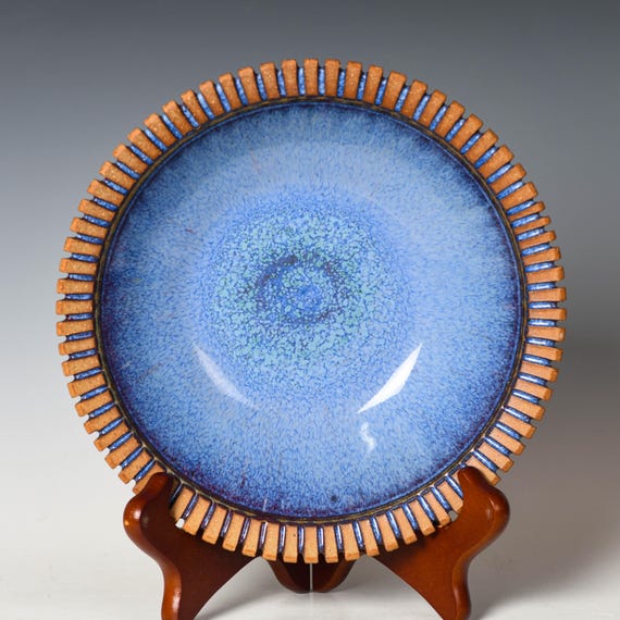 Stoneware Platter, Functional Ceramic Pottery Wall Hanging, Food Safe Plate #31
