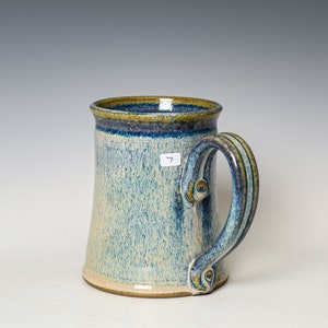 Ceramic Mug in Blue Glaze, Stoneware Pottery Coffee / Tea Cup 7