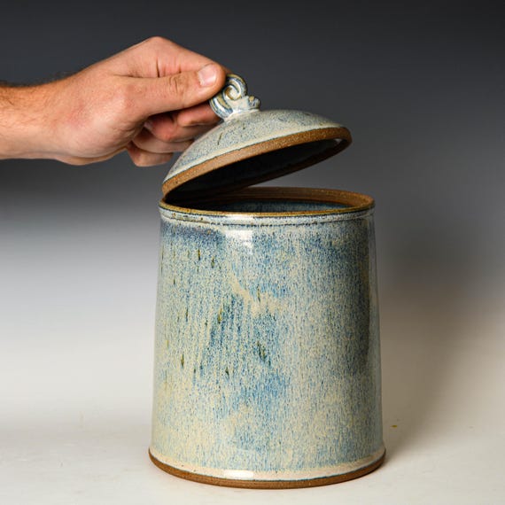 Ceramic Jar, Stoneware Stash Jar #11