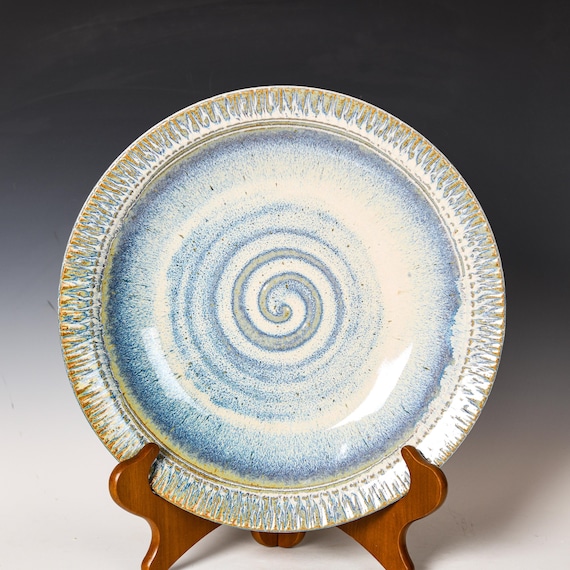 Stoneware Platter, Functional Ceramic Pottery Wall Hanging, Food Safe Plate #28