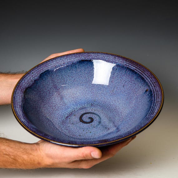 Ceramic Serving / Decorative Bowl in Purple Glaze #64