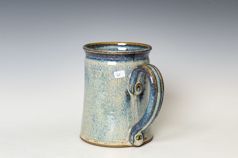 Ceramic Mug in Blue Glaze, Stoneware Pottery Coffee / Tea Cup 6