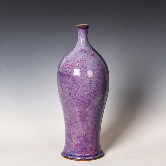 Stoneware Flower Vase | Purple Glaze #22