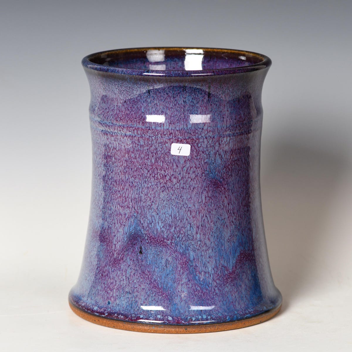 Ceramic Utensil Holder in Purple Glaze, Stoneware Kitchen Organizer Crock for Spoons - Etsy