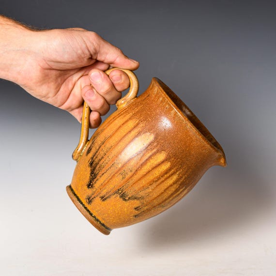 Stoneware Pitcher | Ceramic Flower Vase | Ash Glaze #22