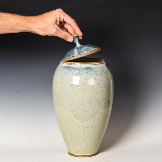 Stoneware Stash Jar, Ceramic Canister, Urn #2