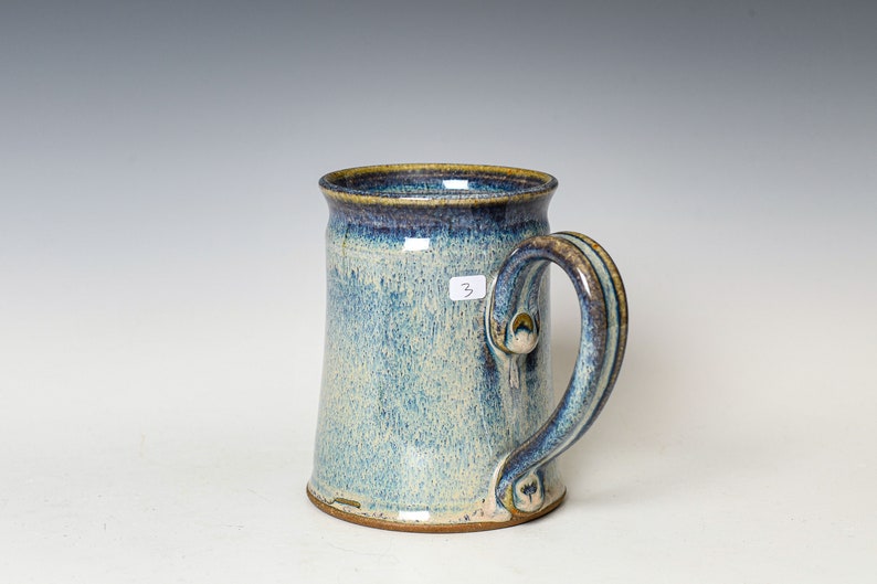 Ceramic Mug in Blue Glaze, Stoneware Pottery Coffee / Tea Cup 3