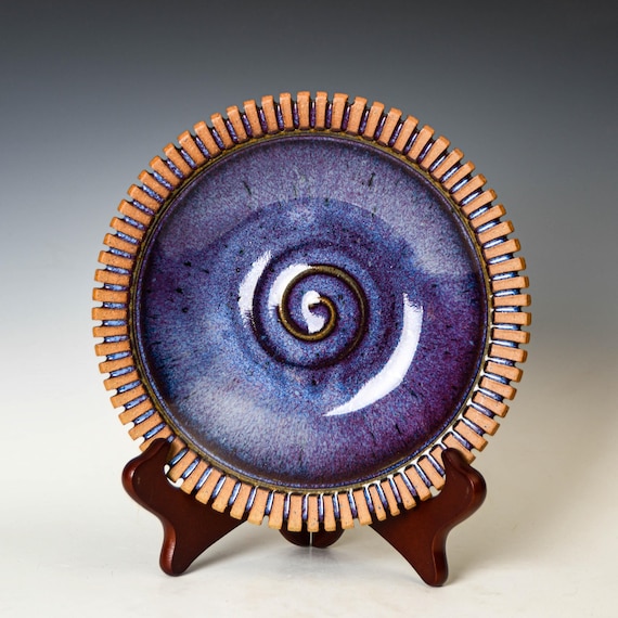 Display Platter, Ceramic Pottery Wall Hanging, Original Living Room Functional Art #4