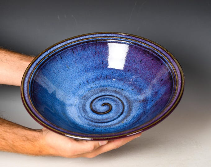Featured listing image: Ceramic Serving / Decorative Bowl / Blurple Glaze #96