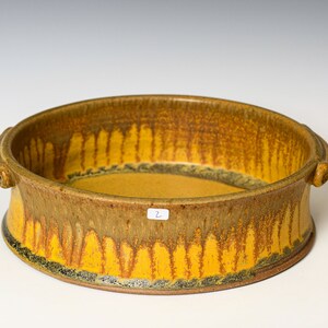 Casserole Dish in Yellow Ash Glaze, Large Stoneware Crock, Ceramic Lasagna Pan Pottery Bakeware image 3
