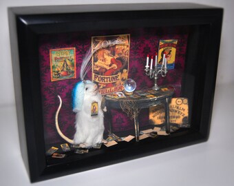 Fortune Teller Taxidermy Mouse Diorama