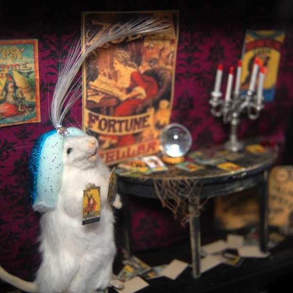 Fortune Teller Taxidermy Mouse Diorama