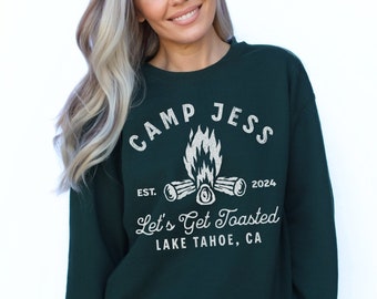 Custom Camp Bachelorette Sweatshirt: Glamping Bridal Party sweatshirts