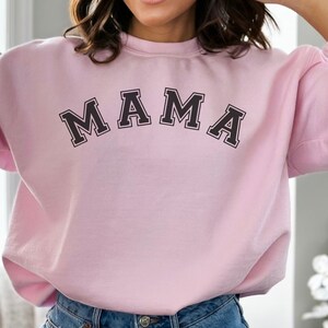 Mama crewneck sweatshirt gender reveal girl mama sweatshirt gift for mom, New mom gift idea comfy clothes for mom