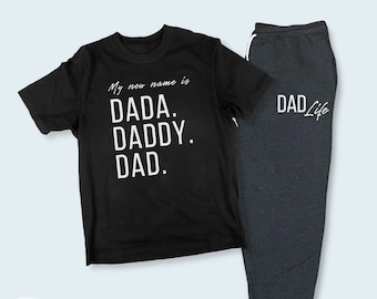 New Dad Shirt and Sweatpants Set, First Father's Day Gift