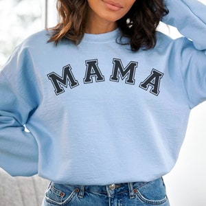 Mama crewneck sweatshirt gender reveal boy mama sweatshirt gift for mom, New mom gift idea comfy clothes for mom