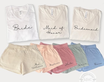 Personalized Bridesmaid Pajama Set: Bridal Party Getting Ready Outfit