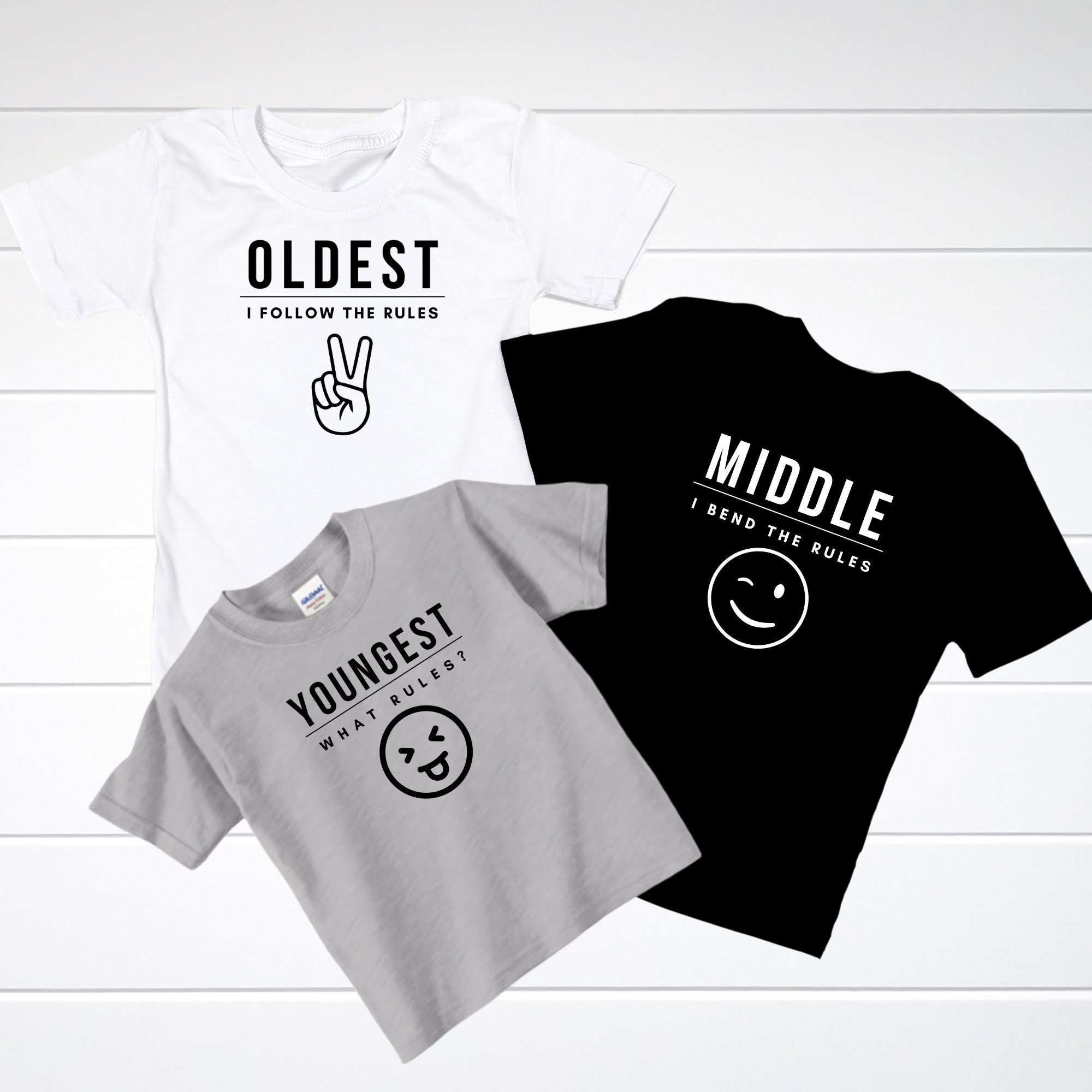 Juego de 3 camisas divertidas para hermanos de reunion familiar a juego camisetas medianas y jovenes mas antiguas para hermanos y hermanas regalos para hermanos Etsy Mexico