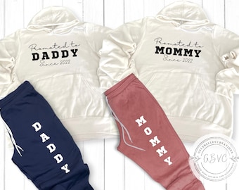 Matching Mommy Daddy Hoodie Jogger Set: New Parent Gift