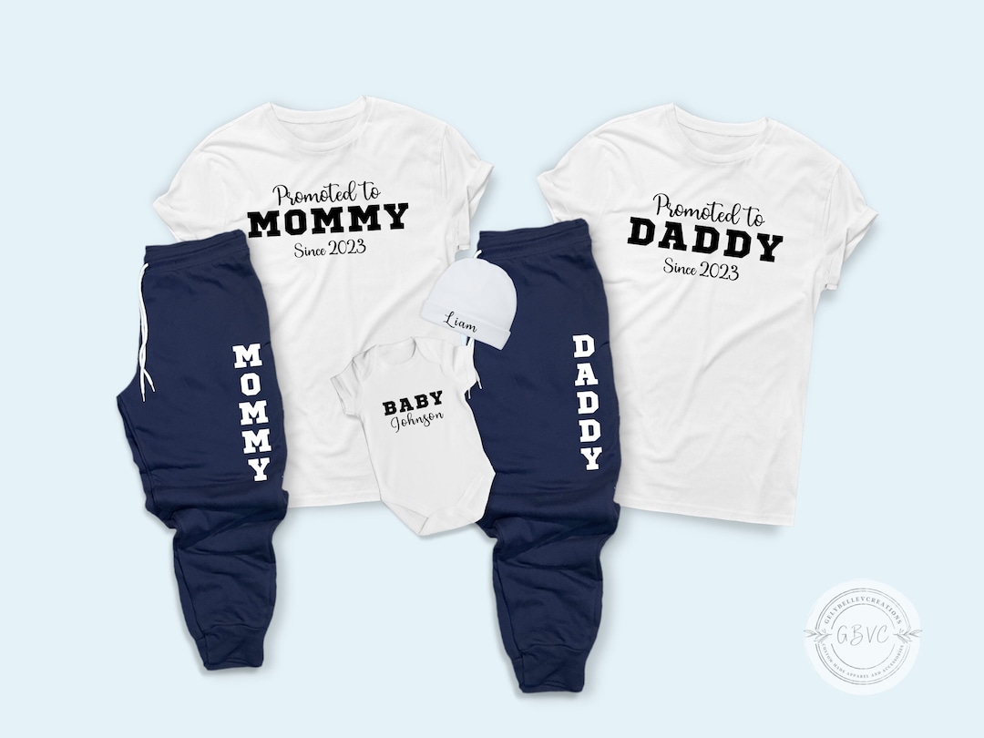 Mom Dad Baby Hospital Outfit, Family Matching Maternity Labor Delivery ...
