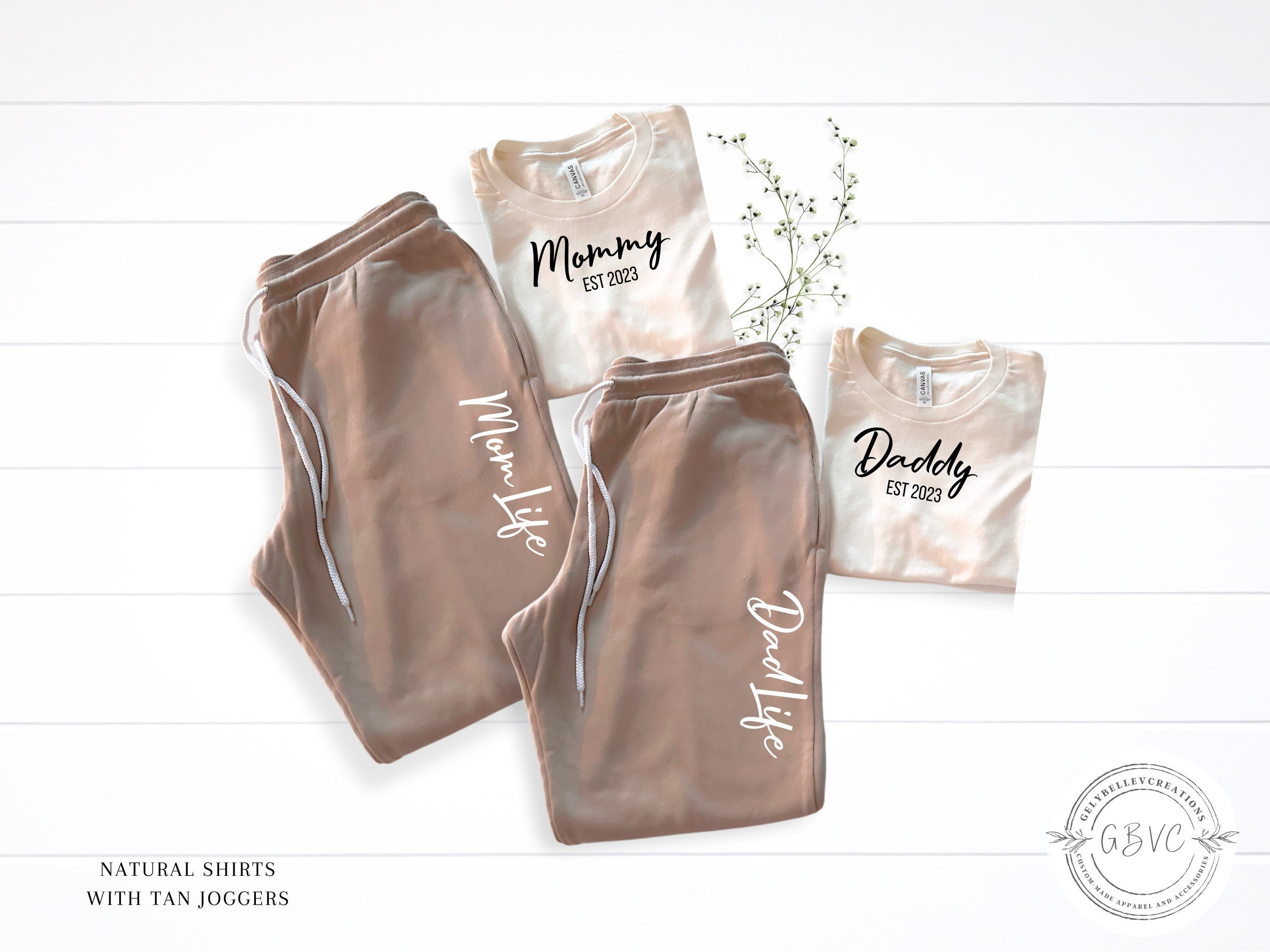 Mom and dad hospital outfit, mom sweatpants, family coming home outfit, postpartum outfit, new mom gift set, new dad gift, babyshower gift
