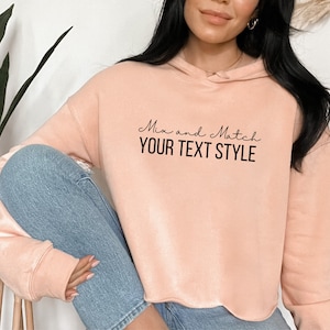 Custom crop top, y2k crop top hoodie, Custom shirt text, crop tops y2k, retro crop top, college crop top custom, bachelorette crop top